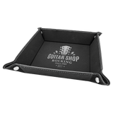 Laserable Leatherette Snap Up Tray with Snaps - Laser Engraved Leatherette