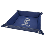 Laserable Leatherette Snap Up Tray with Snaps - Laser Engraved Leatherette