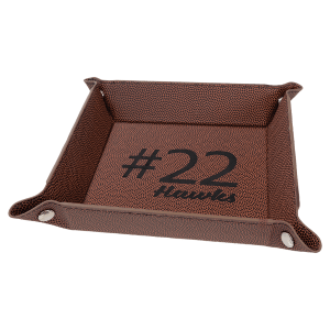 Laserable Leatherette Snap Up Tray with Snaps - Laser Engraved Leatherette