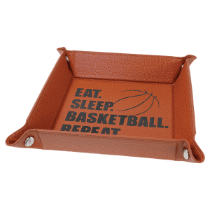 Laserable Leatherette Snap Up Tray with Snaps - Laser Engraved Leatherette