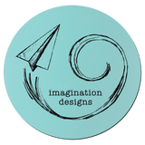 Teal with Black Engraving Round Silicone Coaster - Laser Engraved Gift