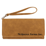 A Light Brown Wallet Strap - Laserable Leatherette Creekside Collection 7 1/2