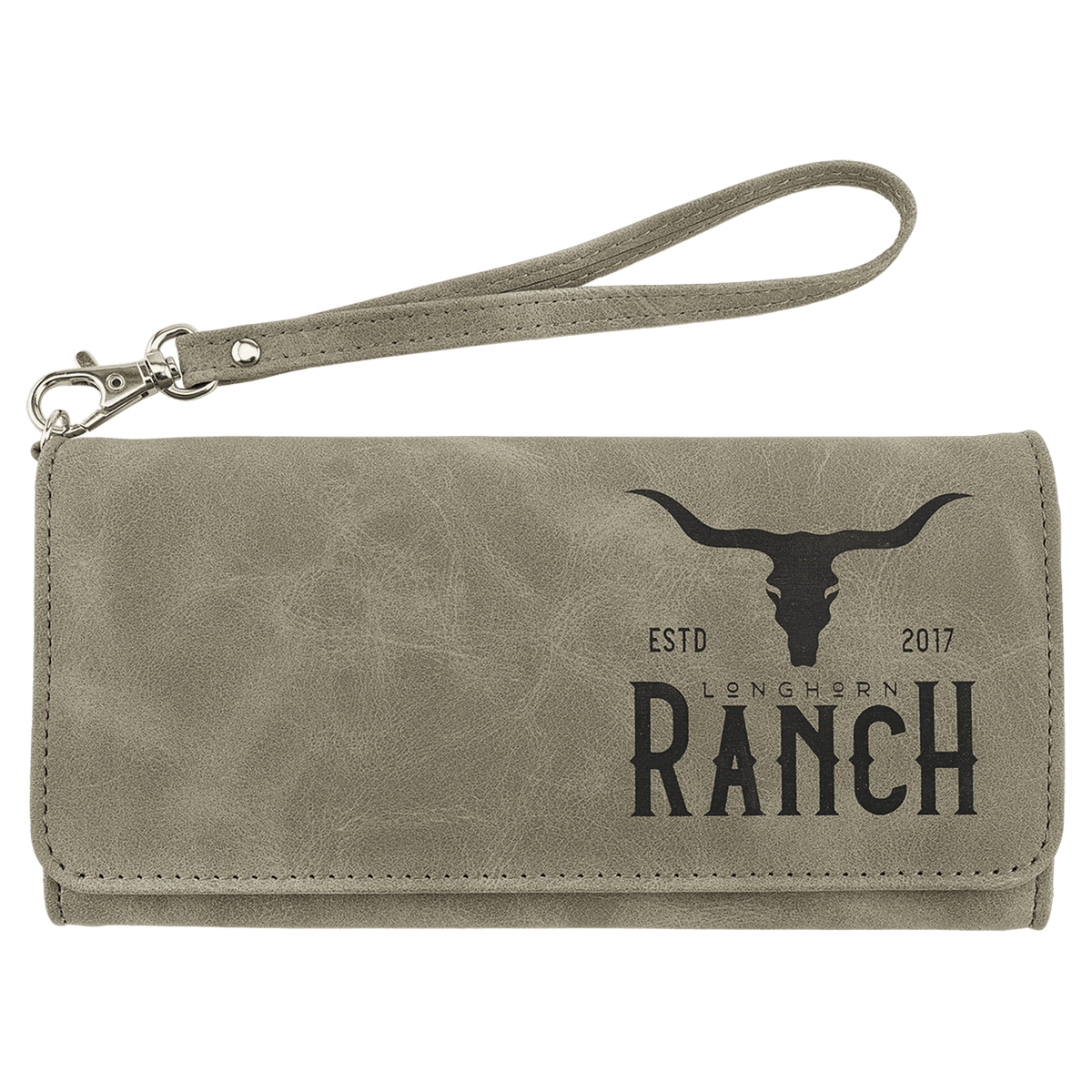 A Light Green Wallet Strap - Laserable Leatherette Creekside Collection 7 1/2" x 4"