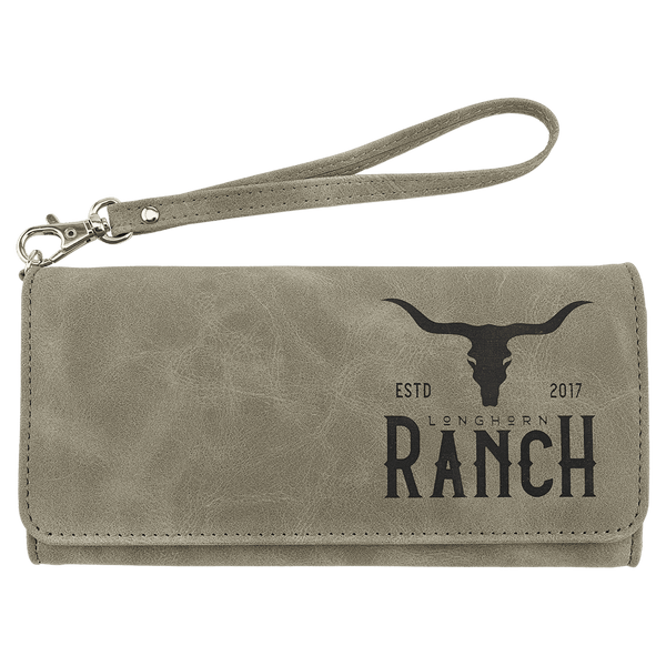 A Light Green Wallet Strap - Laserable Leatherette Creekside Collection 7 1/2" x 4"