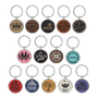 Round Keychain - Leatherette & Metal