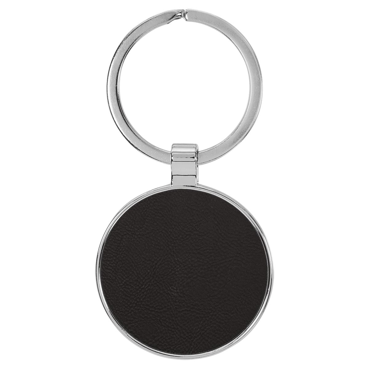 Round Keychain - Leatherette & Metal
