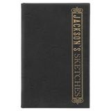 Black with Gold Engraving Sketch Book with Unlined Notepad - Laser Engraved Leatherette