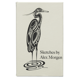 White with Black Engraving Sketch Book with Unlined Notepad - Laser Engraved Leatherette