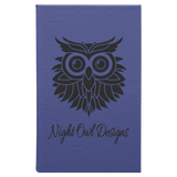 Purple with Black Engraving Sketch Book with Unlined Notepad - Laser Engraved Leatherette