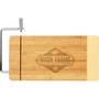 Rectangle Cutting Board with Metal Cheese Cutter - Laser Engraved Kitchen