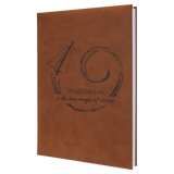 Rawhide with Black Engraving Journal with Lined Notepad - Laser Engraved Leatherette