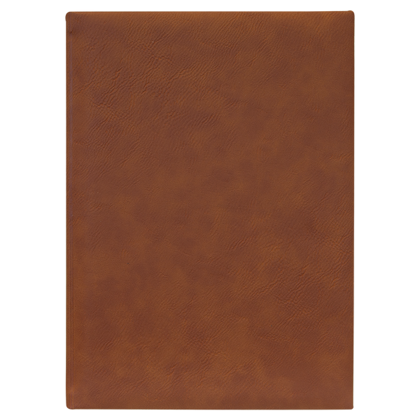 Rawhide with Black Engraving Journal with Lined Notepad - Laser Engraved Leatherette