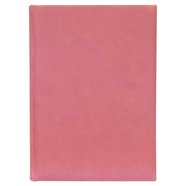 Pink with Black Engraving Journal with Lined Notepad - Laser Engraved Leatherette