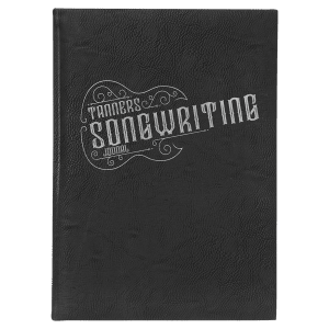 Black with Silver Engraving Journal with Lined Notepad - Laser Engraved Leatherette