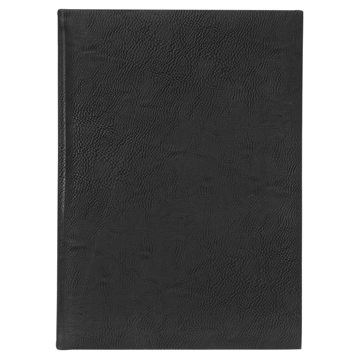 Black with Silver Engraving Journal with Lined Notepad - Laser Engraved Leatherette