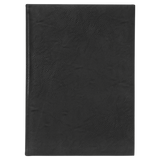 Black with Silver Engraving Journal with Lined Notepad - Laser Engraved Leatherette