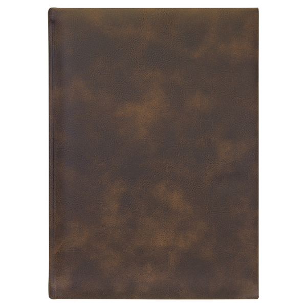 Rustic with Gold Engraving Journal with Lined Notepad - Laser Engraved Leatherette