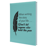 Teal with Black Engraving Journal with Lined Notepad - Laser Engraved Leatherette