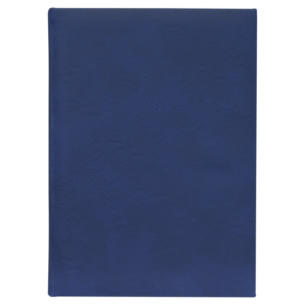 Blue with Silver Engraving Journal with Lined Notepad - Laser Engraved Leatherette