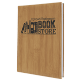 Bamboo with Black Engraving Journal with Lined Notepad - Laser Engraved Leatherette