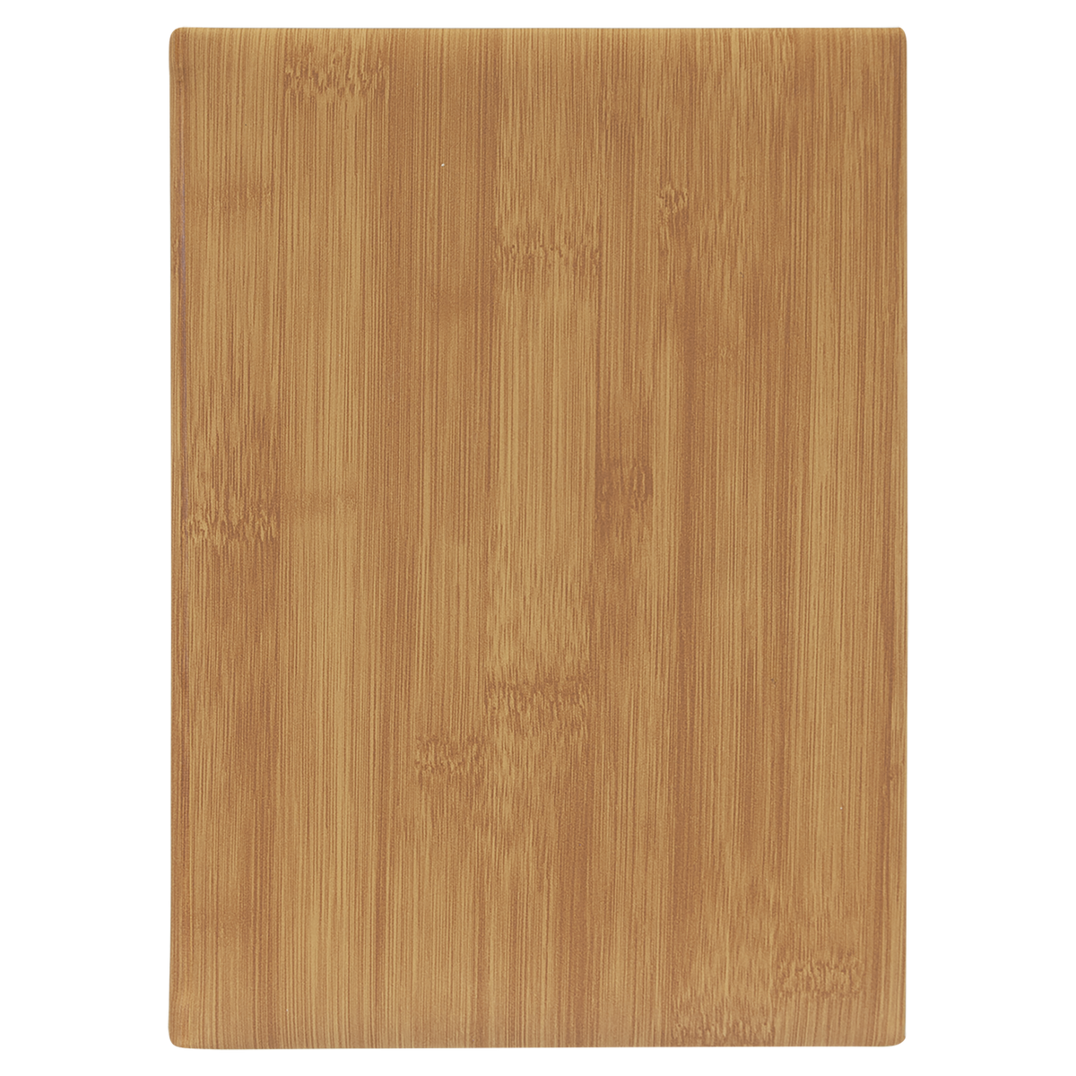 Bamboo with Black Engraving Journal with Lined Notepad - Laser Engraved Leatherette