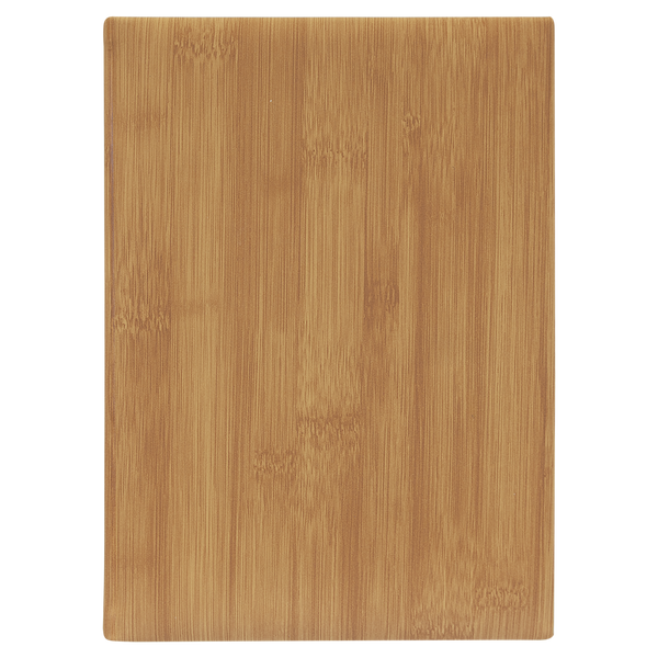 Bamboo with Black Engraving Journal with Lined Notepad - Laser Engraved Leatherette