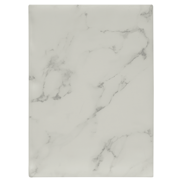 White-Marble Journal with Lined Notepad - Laser Engraved Leatherette