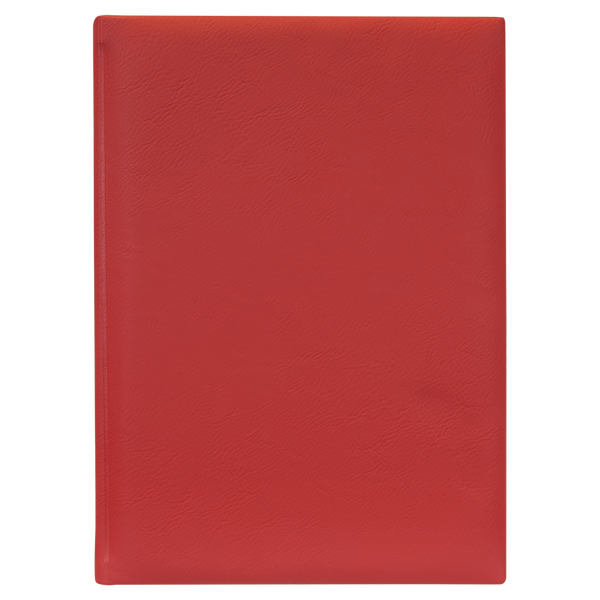 Red with Black Engraving Journal with Lined Notepad - Laser Engraved Leatherette