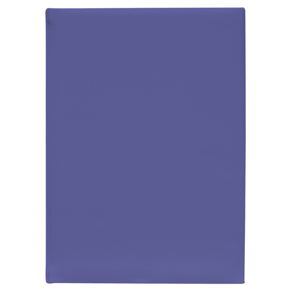 Purple with Black Engraving Journal with Lined Notepad - Laser Engraved Leatherette