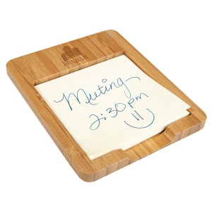 Bamboo Sticky Note Holder - Laser Engraved Gift