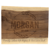 Walnut Cutting and Charcuterie Board - Laser Engraved Kitchen