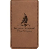 Dark Brown with Black Engraving 7-Piece Manicure Gift Set - Laser Engraved Leatherette
