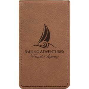 Dark Brown with Black Engraving 7-Piece Manicure Gift Set - Laser Engraved Leatherette