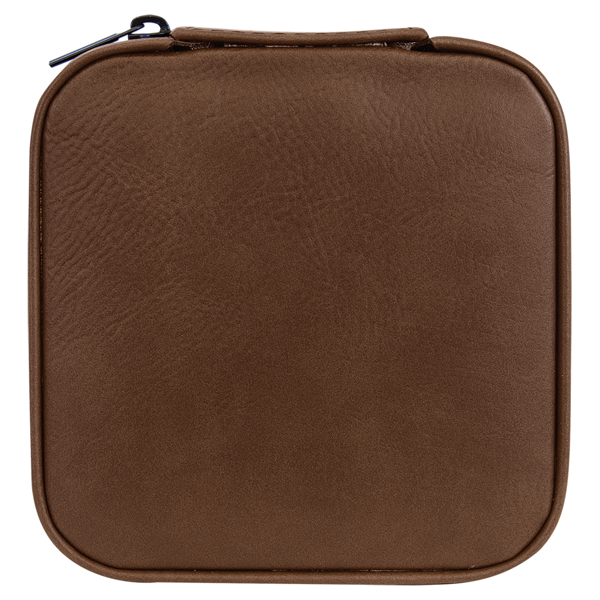 Leatherette Travel Jewelry Box - Compact with Black Lining - Laser Engraved Leatherette