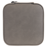 Leatherette Travel Jewelry Box - Compact with Black Lining - Laser Engraved Leatherette