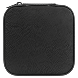 Leatherette Travel Jewelry Box - Compact with Black Lining - Laser Engraved Leatherette