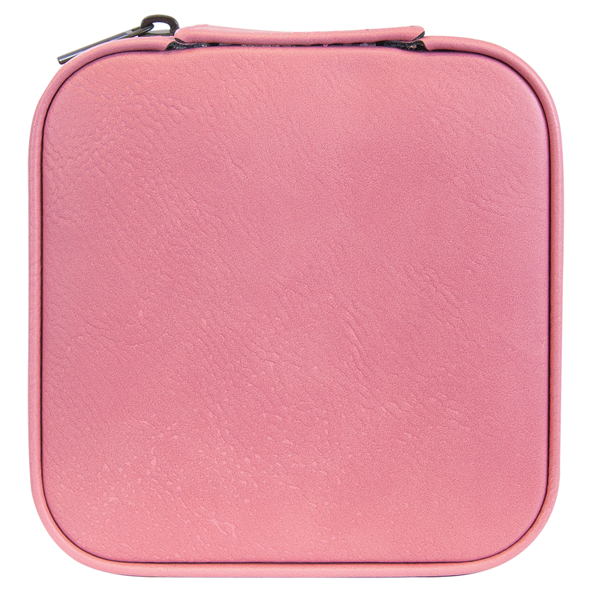 Leatherette Travel Jewelry Box - Compact with Black Lining - Laser Engraved Leatherette