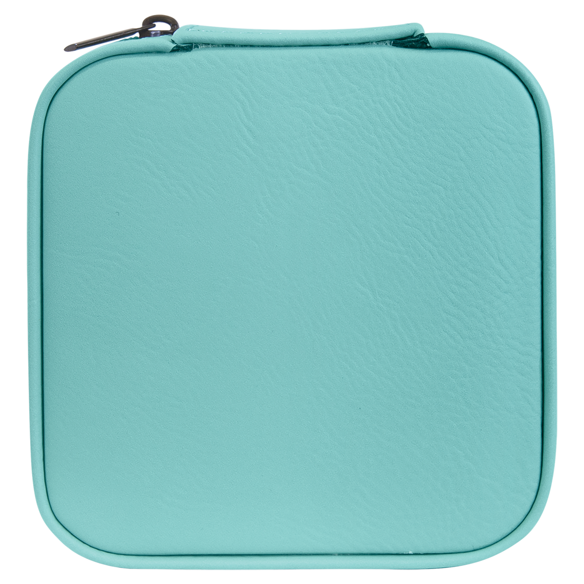 Leatherette Travel Jewelry Box - Compact with Black Lining - Laser Engraved Leatherette