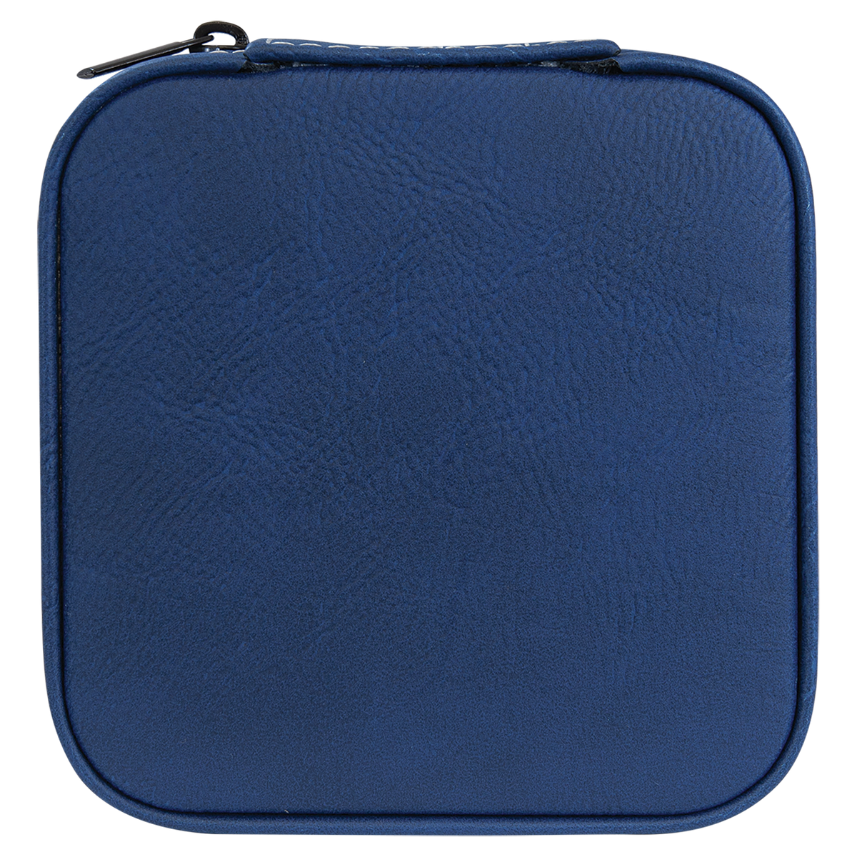 Leatherette Travel Jewelry Box - Compact with Black Lining - Laser Engraved Leatherette