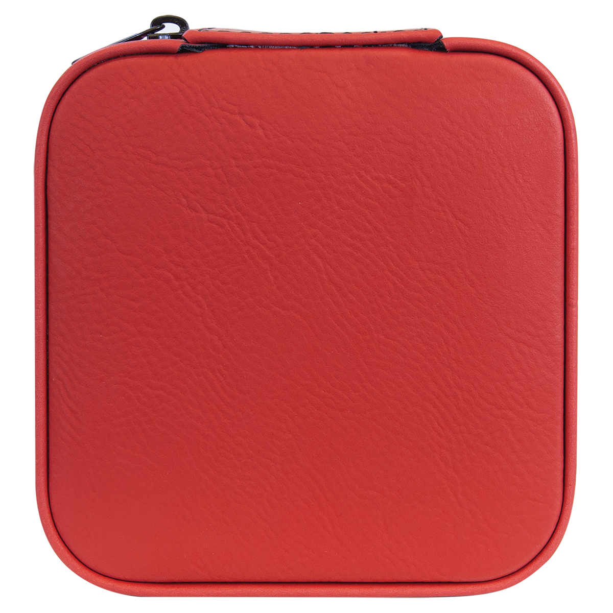 Leatherette Travel Jewelry Box - Compact with Black Lining - Laser Engraved Leatherette