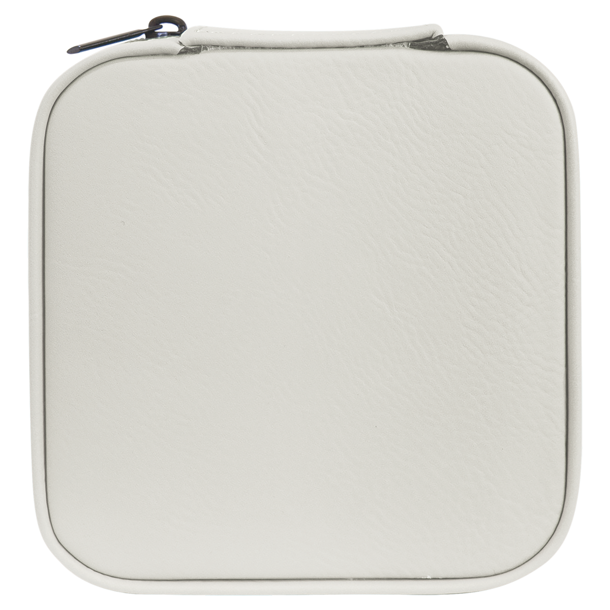 Leatherette Travel Jewelry Box - Compact with Black Lining - Laser Engraved Leatherette