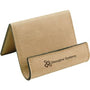 Light Brown with Black Engraving Business Card Holding Easel - Laser Engraved Leatherette