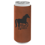 Rawhide with Black Engraving Slim Beverage Holder - Laser Engraved Drinkware
