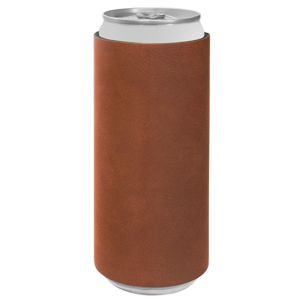 Rawhide with Black Engraving Slim Beverage Holder - Laser Engraved Drinkware