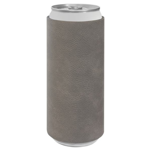 Gray with Black Engraving Slim Beverage Holder - Laser Engraved Drinkware