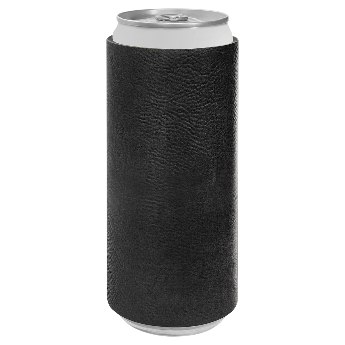 Black with Silver Engraving Slim Beverage Holder - Laser Engraved Drinkware