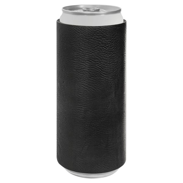 Black with Silver Engraving Slim Beverage Holder - Laser Engraved Drinkware