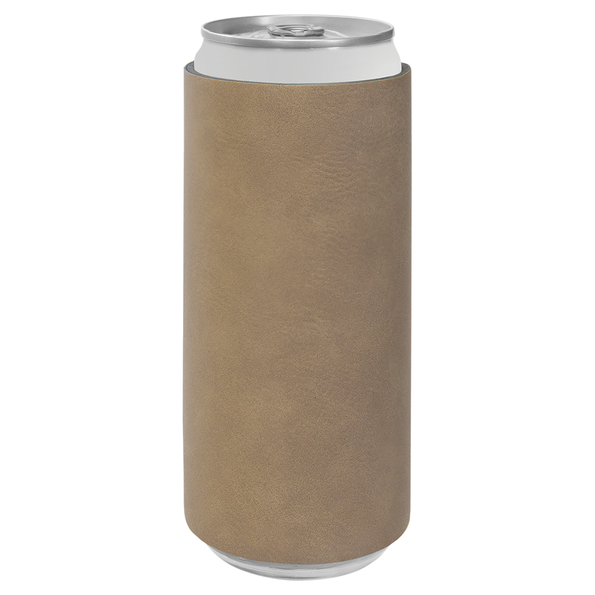 Light-Brown Slim Beverage Holder - Laser Engraved Drinkware