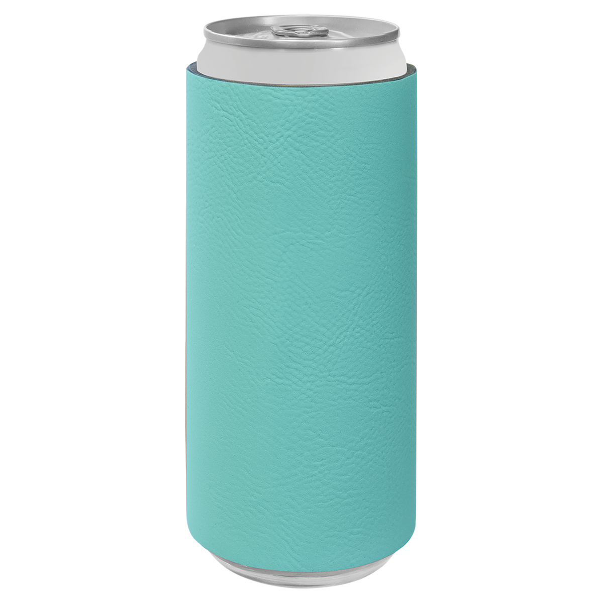 Teal with Black Engraving Slim Beverage Holder - Laser Engraved Drinkware