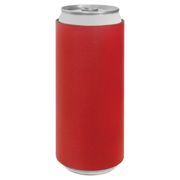 Red with Black Engraving Slim Beverage Holder - Laser Engraved Drinkware